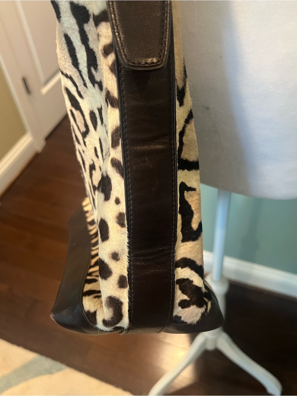 Coach Ocelot Haircalf Large Handbag 21167 - Picture 9 of 14